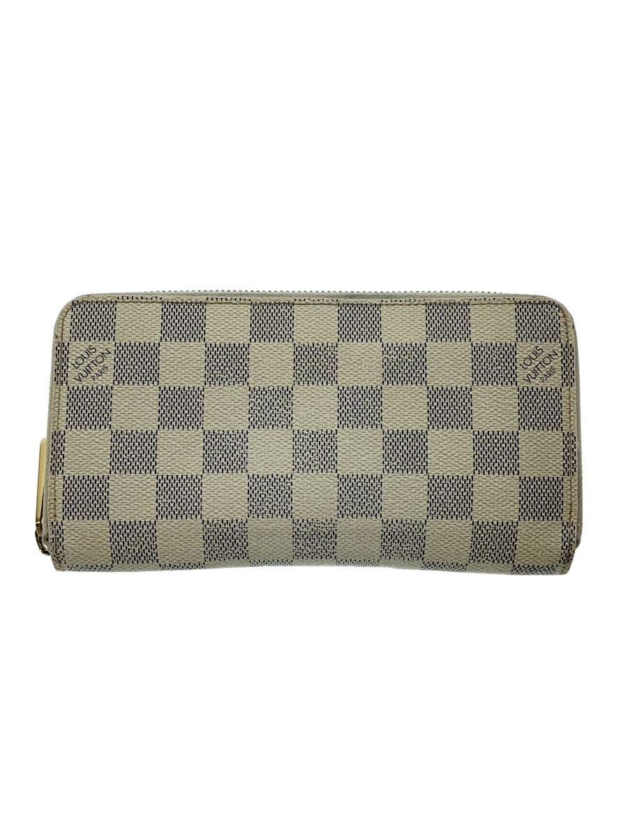 【中古】LOUIS VUITTON◆ジッピー・ウォレット_ダミエ・アズール/PVC/WHT/メンズ【服飾雑貨他】 その他-バッグ・小物・ブランド雑貨