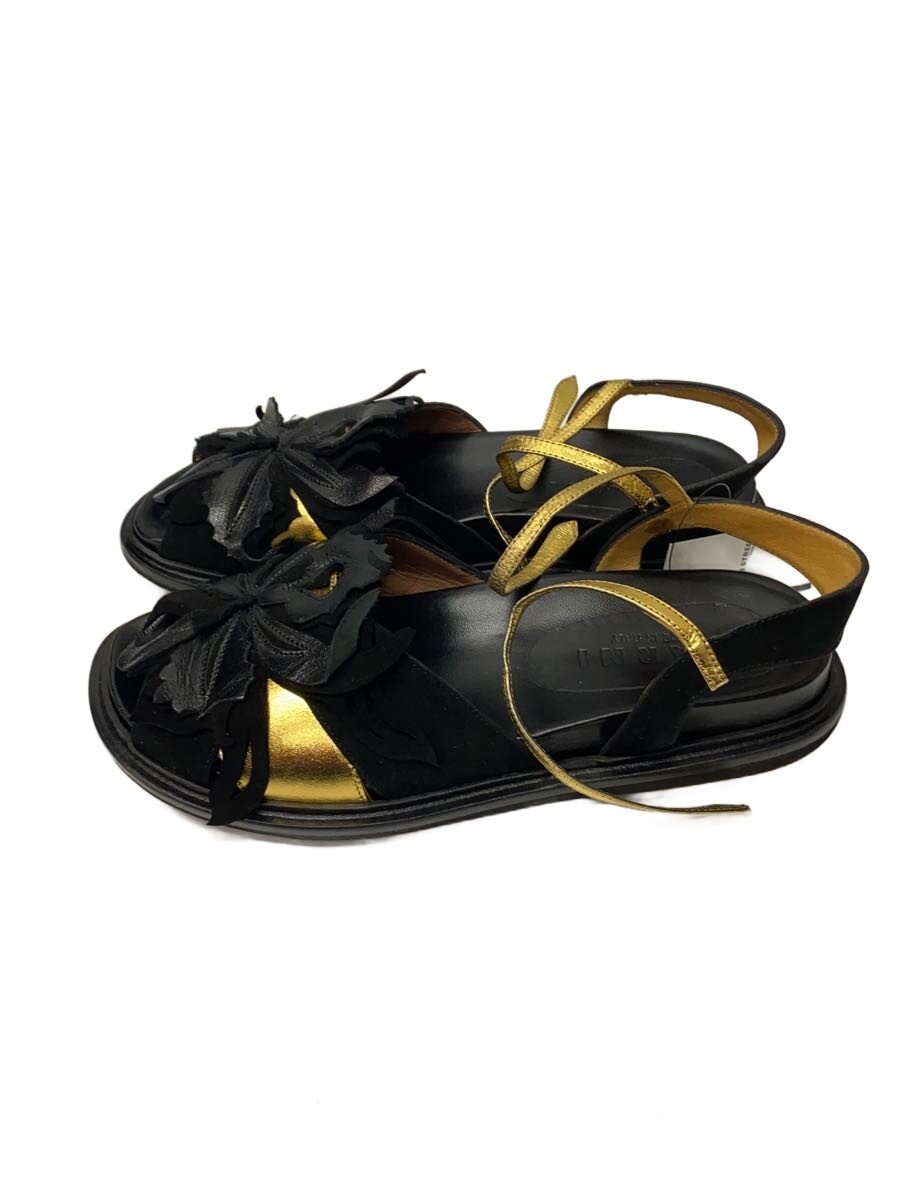 【中古】MARNI◆サンダル/37/BLK【シューズ】