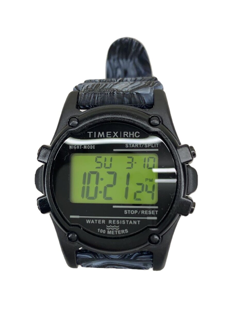 【中古】TIMEX◆ウオッチ/デジタル/天然ゴム/BLK/GRY/TW2V65000【服飾雑貨他】