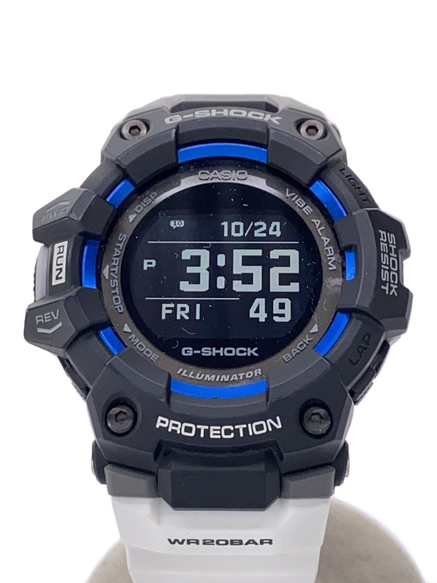 【中古】CASIO◆石英ウオッチ_G-SHOCK/デジタル/天然ゴム/BLK/WHT//【服飾雑貨他】