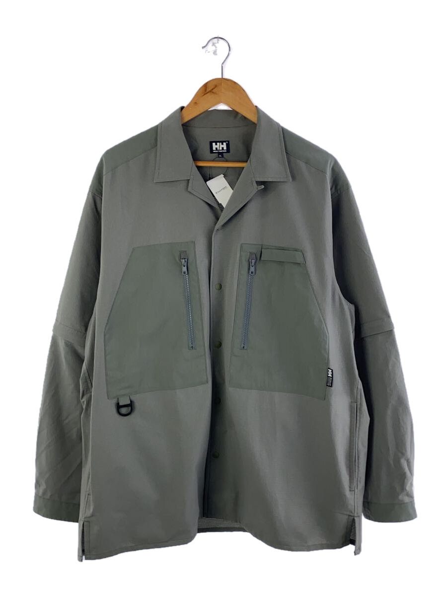 【中古】HELLY HANSEN◆長袖シャツ/XL/ポリエステル/GRN/無地//【メンズウェア】｜2ｎｄ STREET 店