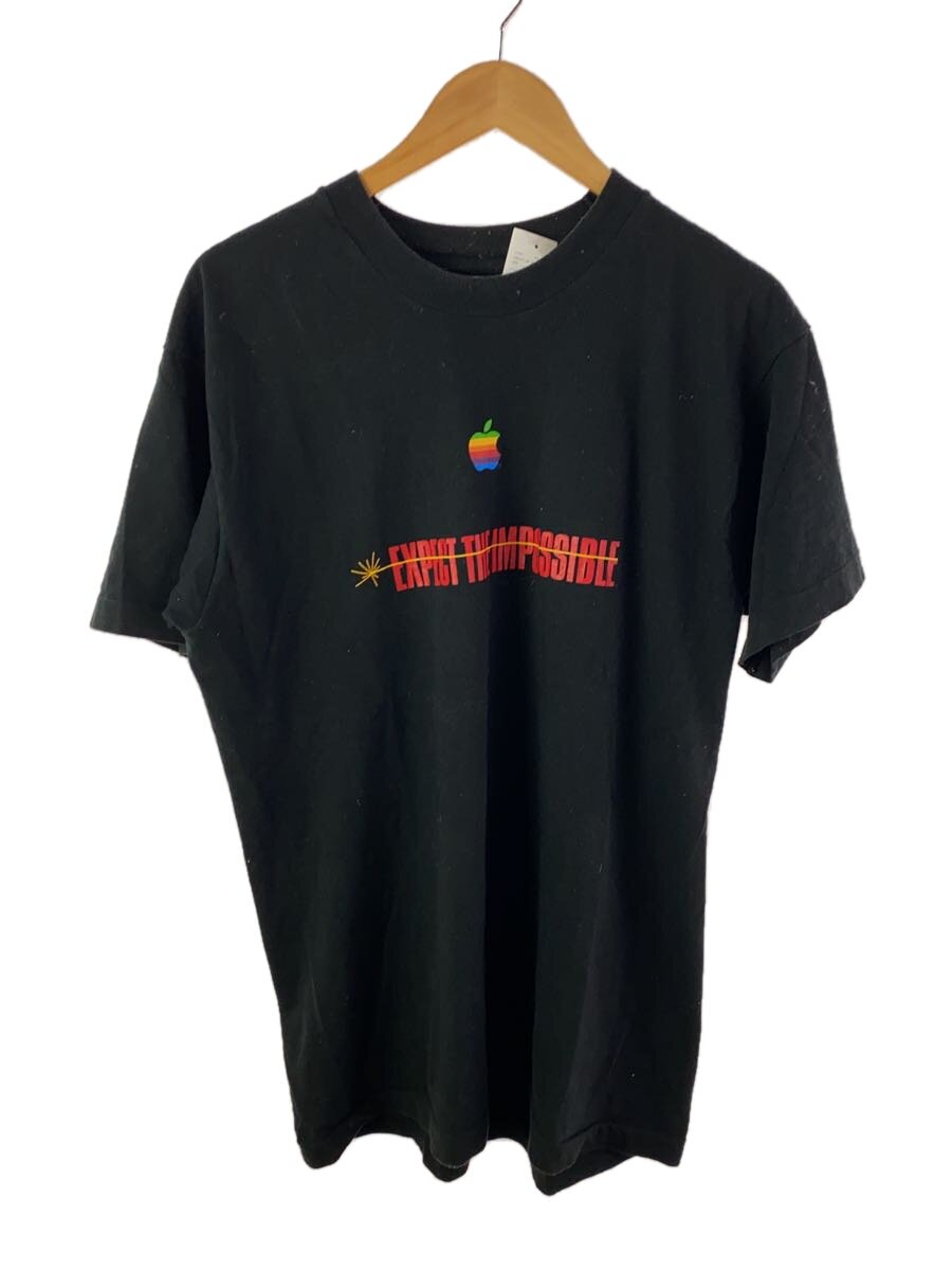 【中古】FRUIT OF THE LOOM◆90s/EXPECT THE IMPOSSIBLE/プルオーバー/L/綿織物/BLK/刷り上げる【メンズウェア】