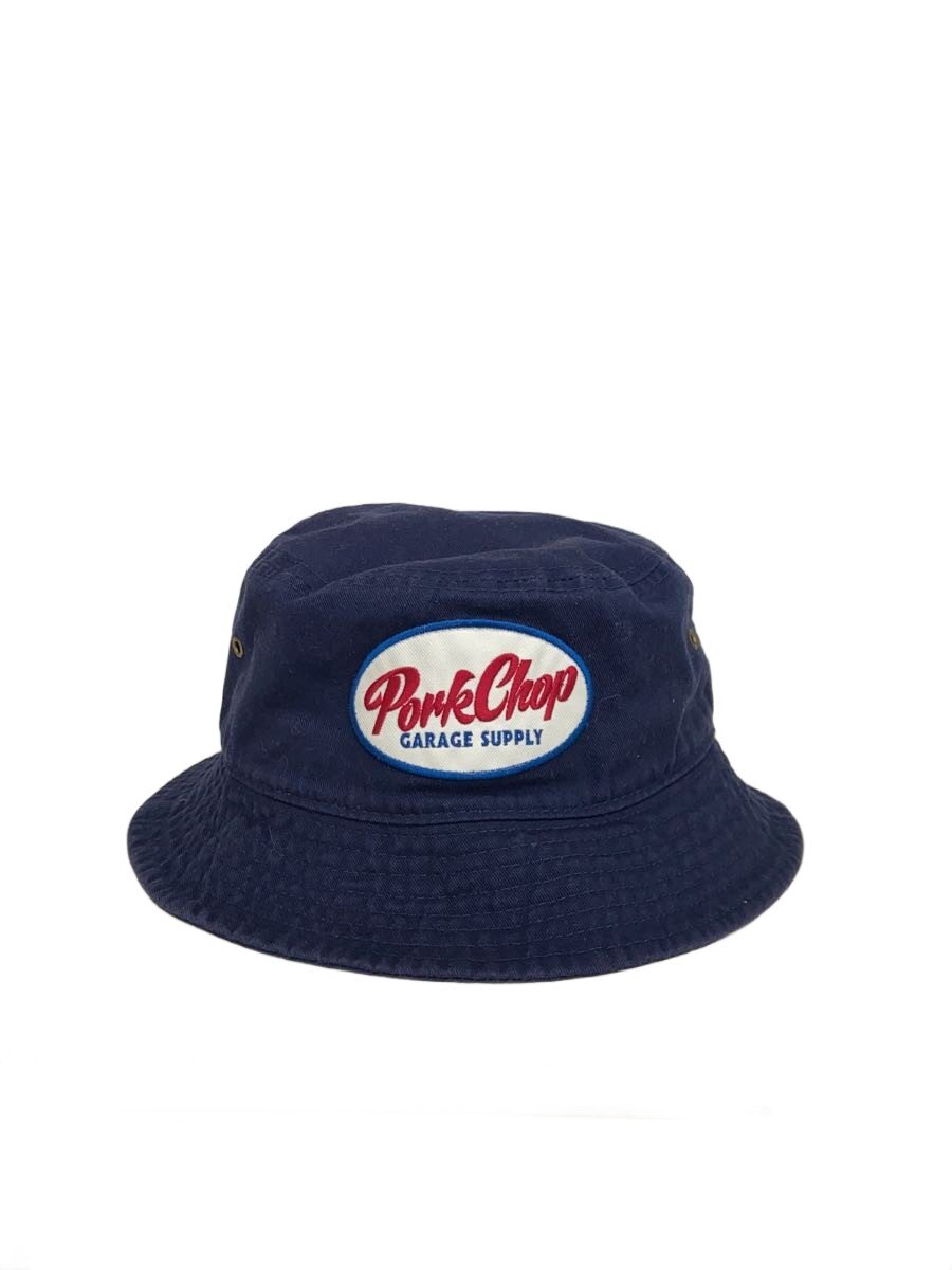 【中古】PORKCHOP◆PORKCHOP GARAGE SUPLLY/OVAL BUCKET HAT/綿織物/かぶり笠【服飾雑貨他】