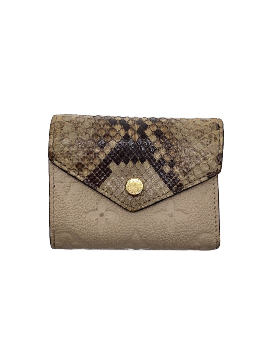 【中古】LOUIS VUITTON◆ポルト・フォイユ・ゾエ・コンパクト_モノグラム・アンプラント_パイソン&times;レザー_BEG/レザー/レデ//【服飾雑貨他】｜2ｎｄ STREET 店