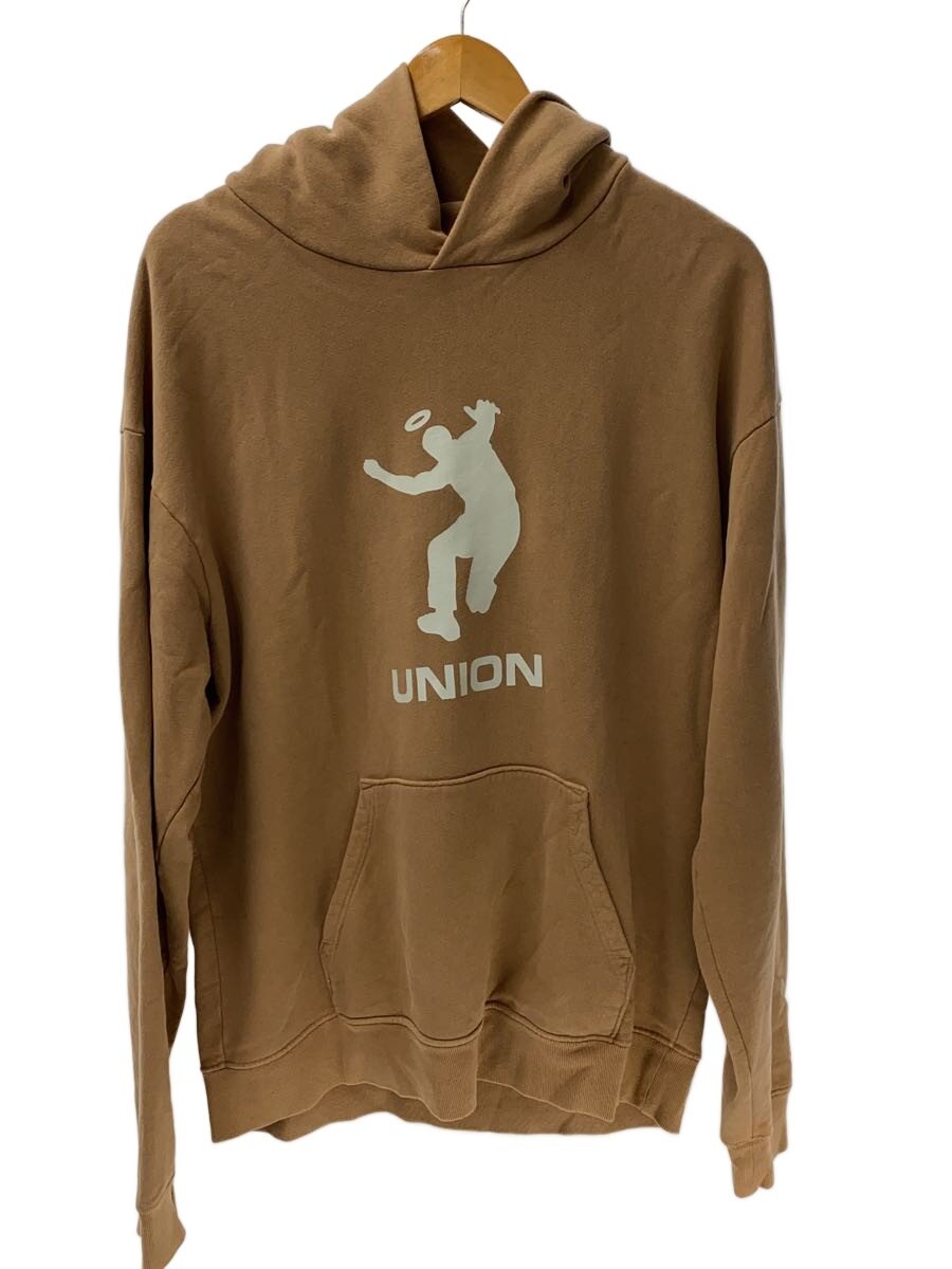 【中古】UNION◆パーカー/L/綿織物/BEG/刷り上げる【メンズウェア】