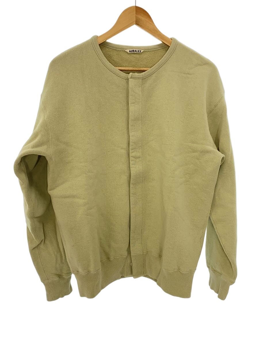 【中古】AURALEE◆HEAVY BD SWEAT CARDIGAN/スウェットカーディガン/A24SC02BU/グリーン/3【メンズウェア】｜2ｎｄ STREET 店
