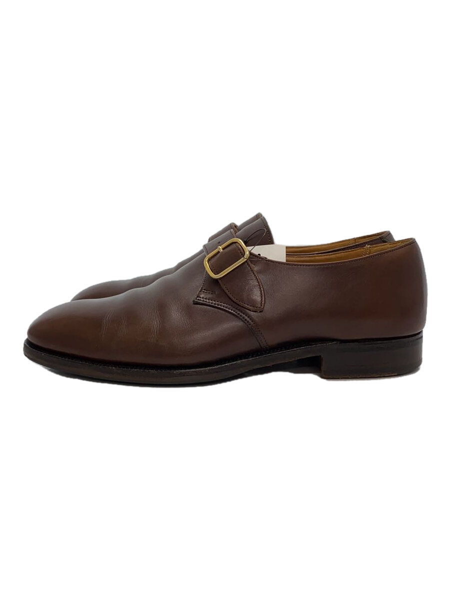 【中古】CROCKETT\u0026JONES◆ポールセンスコーン別注/モンクストラップ/シューズ/US8/BRW/なめし革/1669L14//【シューズ】