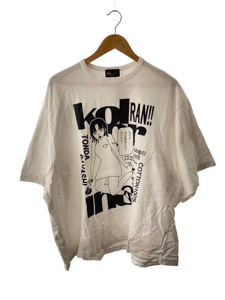 【中古】kolor◆度端っこ捉え所の無い天竺刷り上げるプルオーバー/1/綿織物/WHT/23SCM-T12207//【メンズウェア】