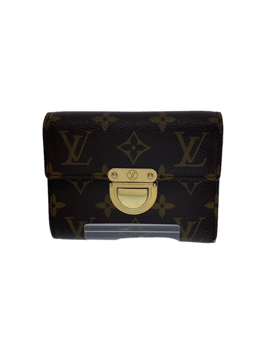 【中古】LOUIS VUITTON◆ポルト・フォイユ・コアラ_モノグラム・キャンバス_BRW/PVC/BRW/レディース【服飾雑貨他】