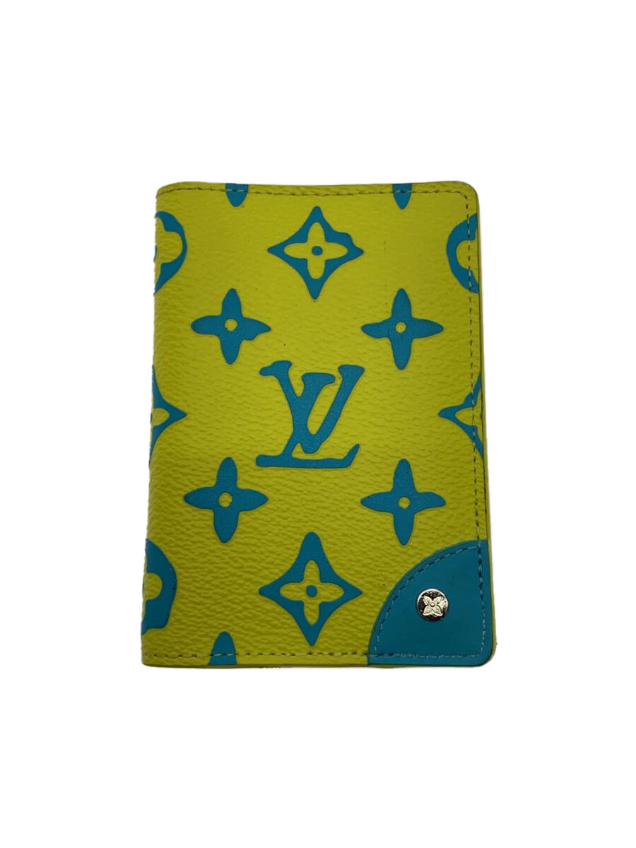 【中古】LOUIS VUITTON◆オーガナイザードゥポッシュ/歌留多入れもの/PVC/YLW/総柄/レディース/M82034【服飾雑貨他】