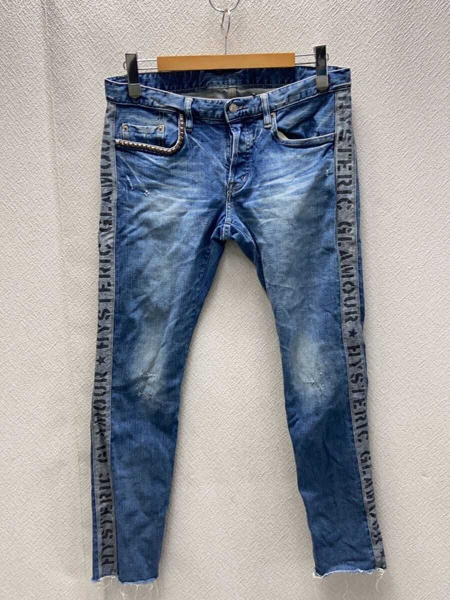 【中古】HYSTERIC GLAMOUR◆ストレートパンツ/32/デニム/IDG/無地/02173AP17【メンズウェア】｜2ｎｄ STREET 店