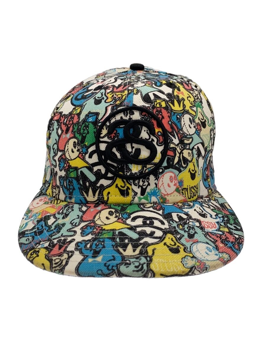 【中古】STUSSY◆旗がしら/7 1/2/マルチ色つや/総柄/メンズ【服飾雑貨他】