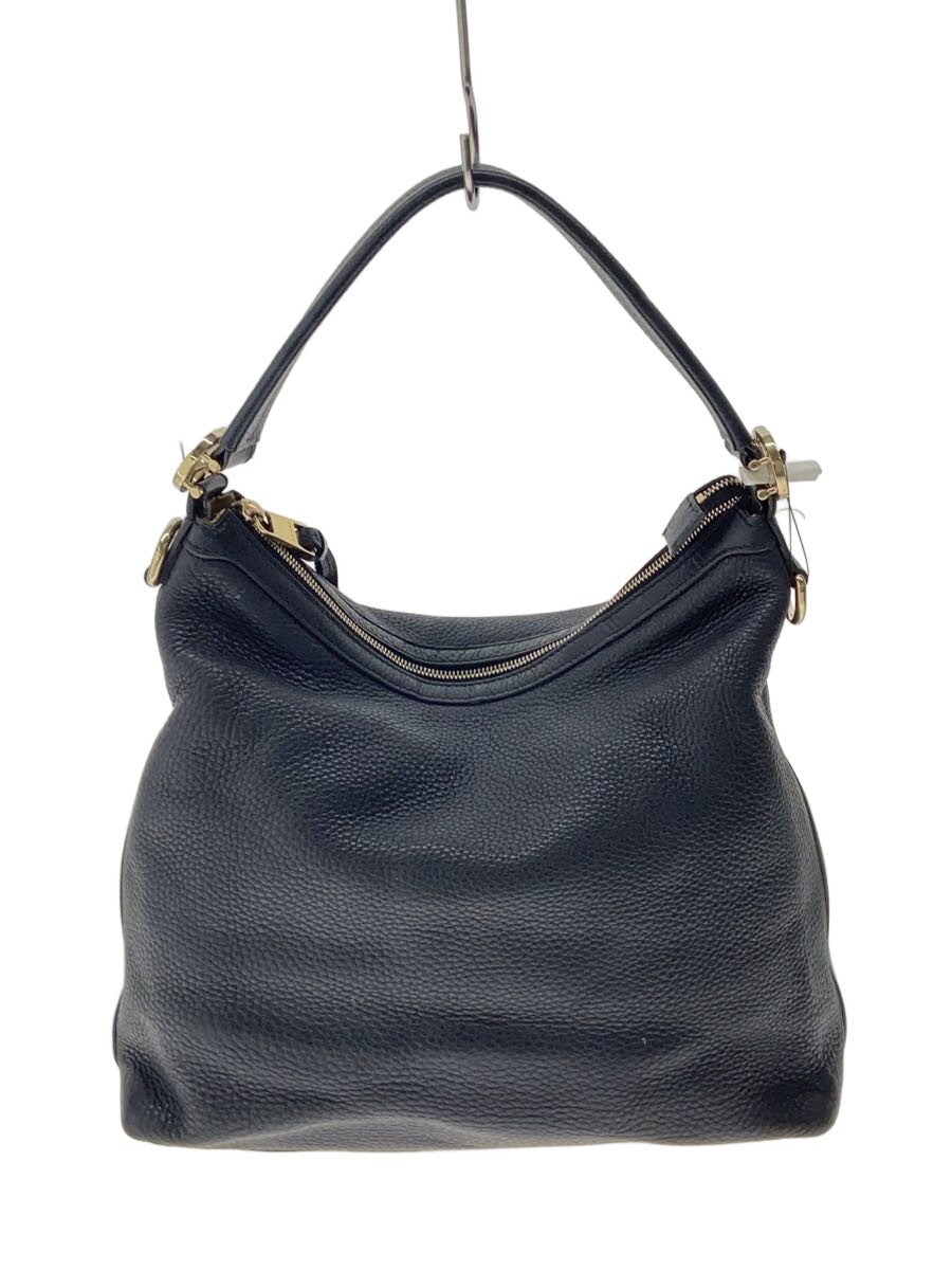 【中古】GUCCI◆ショルダーバッグ_為損ないGG/なめし革/BLK【御徒面子】