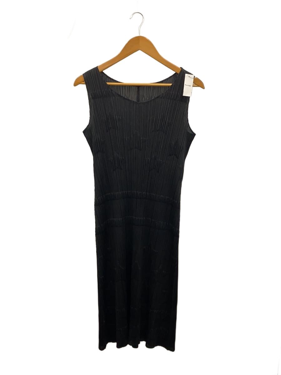 【中古】PLEATS PLEASE ISSEY MIYAKE◆星柄/ノースリーブ衣装/3/ポリエステル/BLK/PP81-JH147【レディース御召しもの】