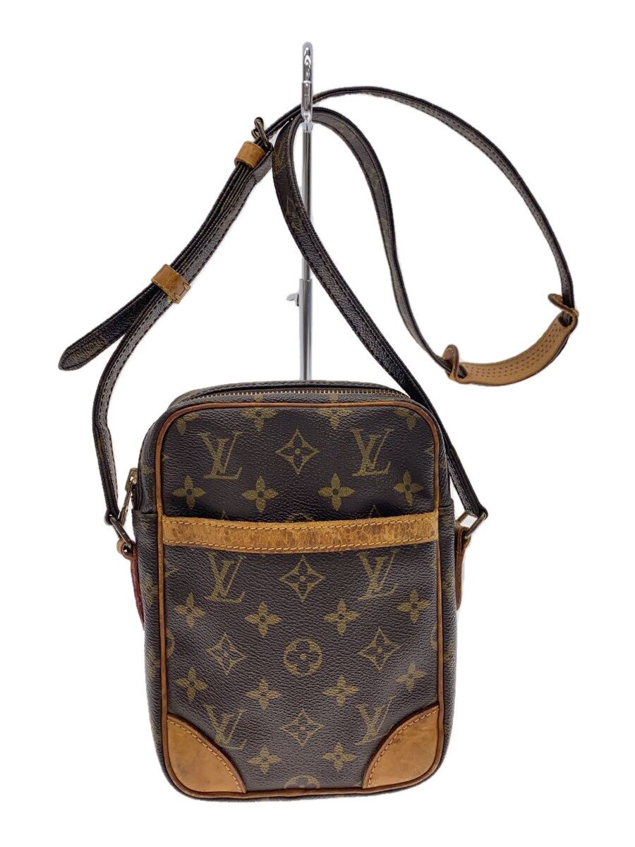 【中古】LOUIS VUITTON◆ダヌーブ/モノグラム・帆布/ショルダーバッグ/PVC/BRW/モノグラム/M45266【御徒面子】
