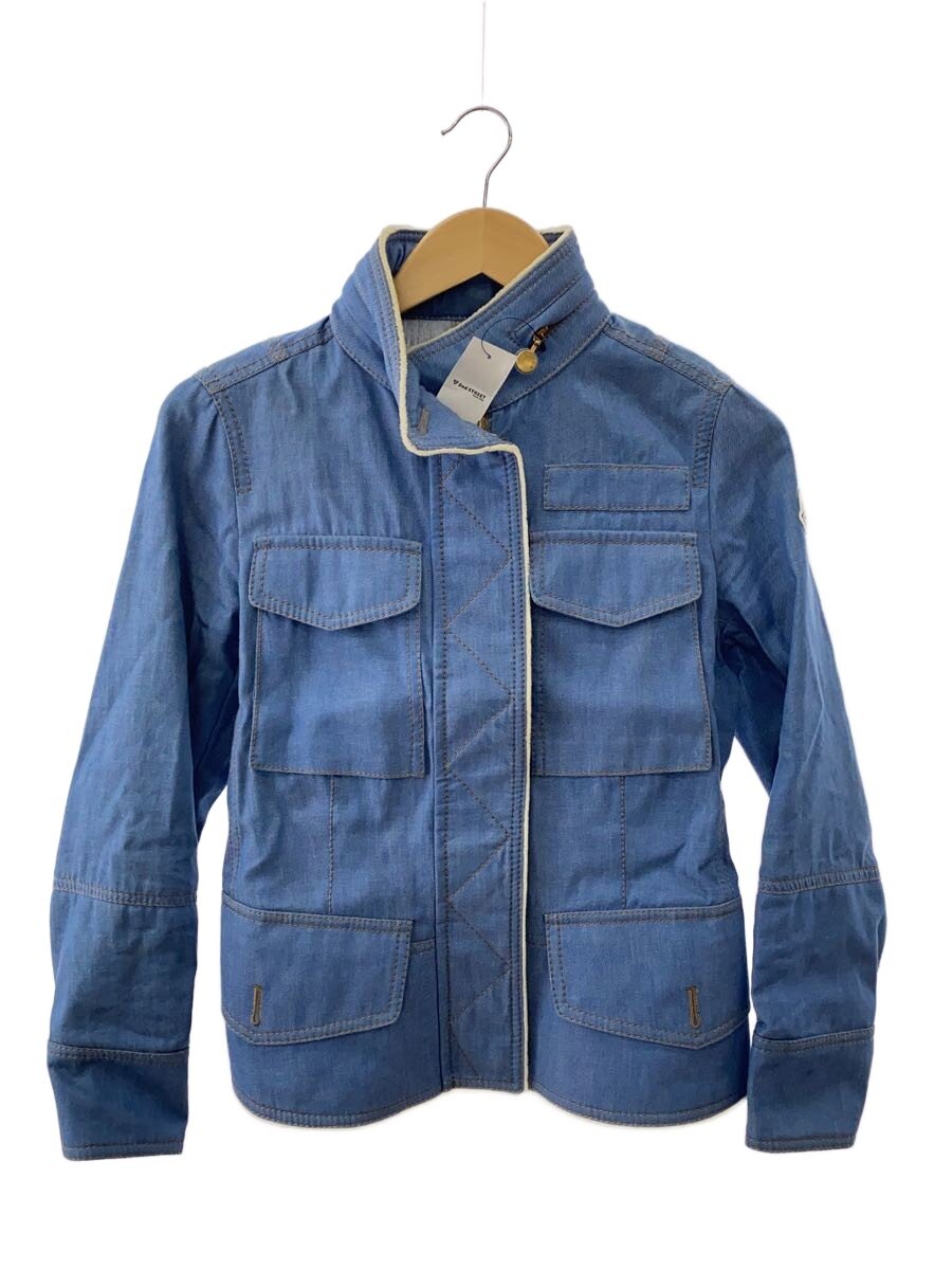 【中古】MONCLER◆上衣/0/ジーンズ/BLU/無地/GIAジーンズ上衣【レディース御召しもの】