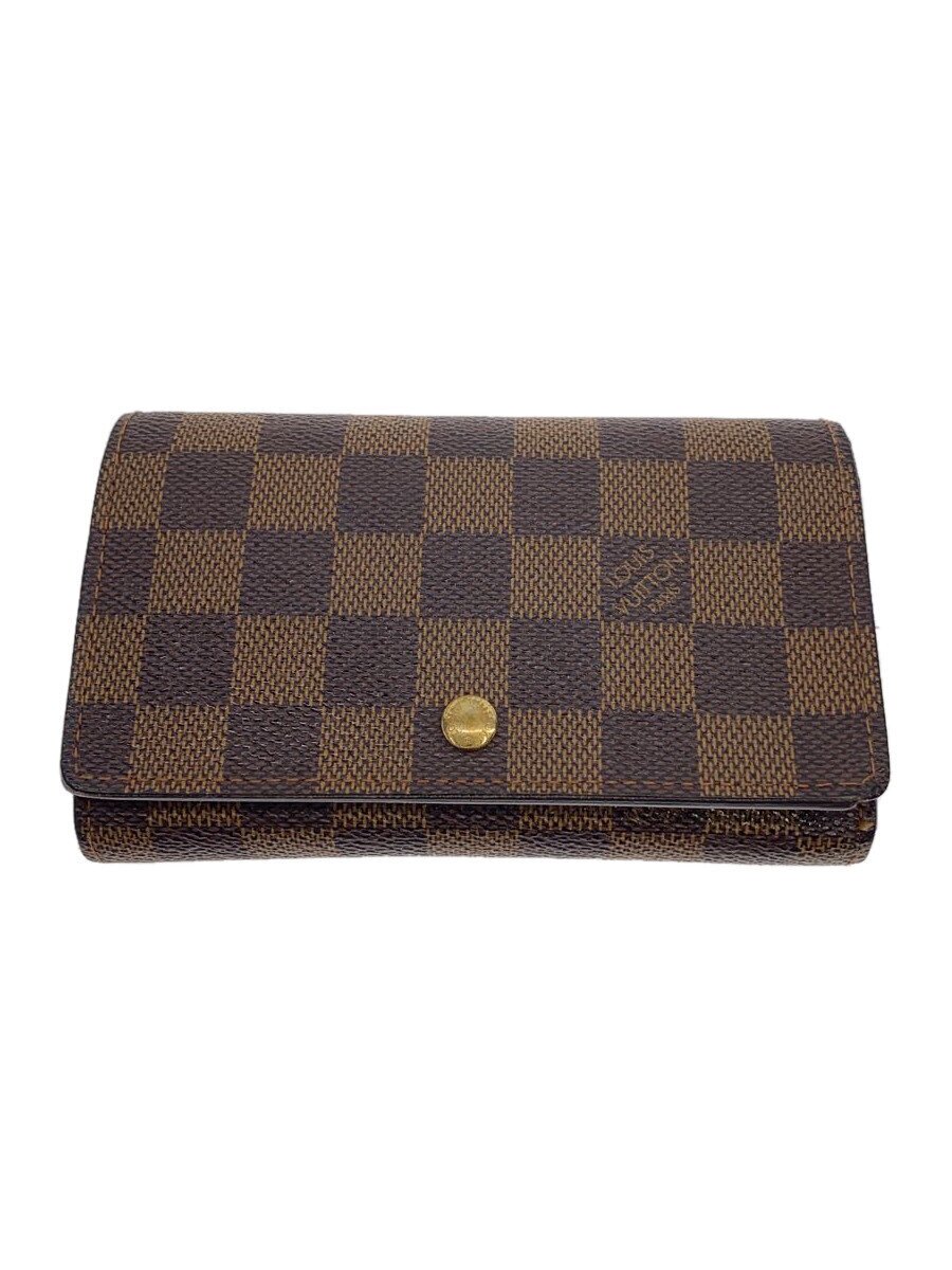 【中古】LOUIS VUITTON◆ポルト・モネ・ビエ・トレゾール_ダミエ・エベヌ_BRW/PVC/BRW/レディース【服飾雑貨他】｜2ｎｄ STREET 店