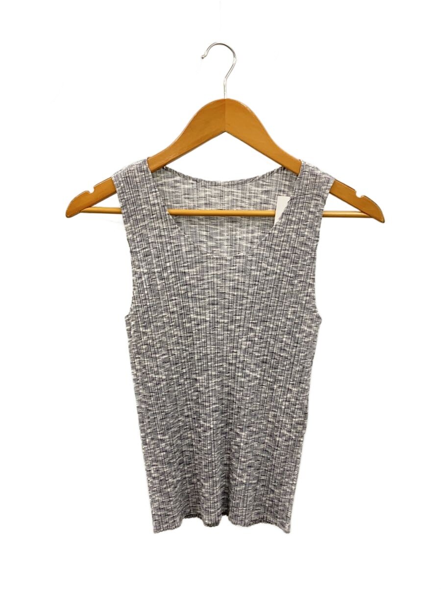 【中古】PLEATS PLEASE ISSEY MIYAKE◆キャミソール・貯蔵タンクいの一番/3/ポリエステル/GRY/総柄/PP86-JK728【レディース御召しもの】