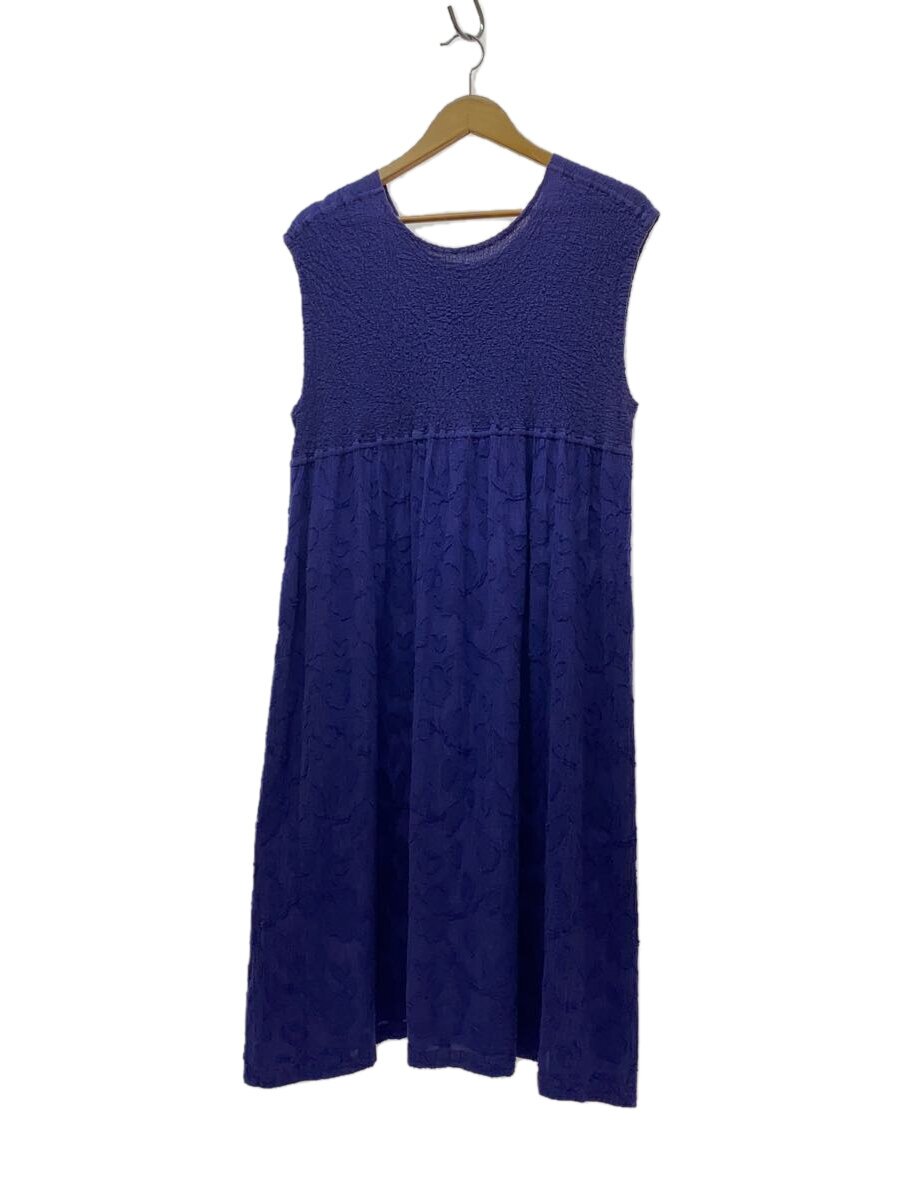 【中古】me ISSEY MIYAKE◆ノースリーブ衣装/FREE/綿織物/パープル/無地/MI74FH162【レディース御召しもの】