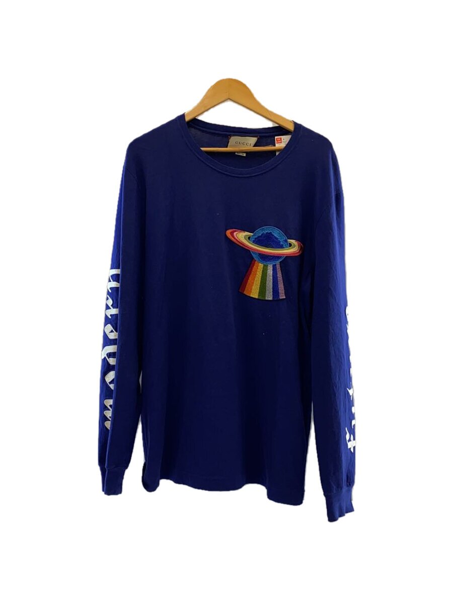 【中古】GUCCI◆17SS プラネットエンブロイダリー ロングスリーブTシャツ/1/NVY/476330 x9a96//【メンズウェア】|2nd STREET 店