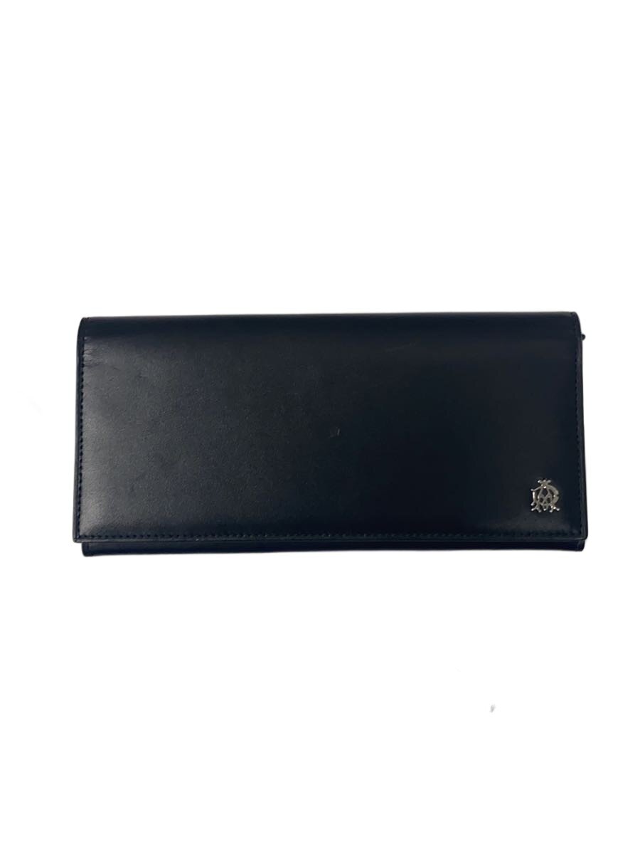 【中古】dunhill◆長紙入れ/なめし革/BLK/無地/メンズ//【服飾雑貨他】