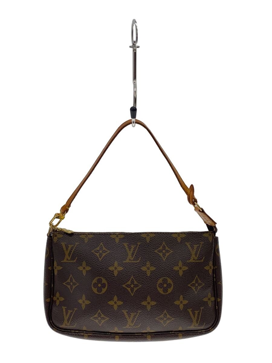 【中古】LOUIS VUITTON◆1)ポシェット・アクセソワール_モノグラム・帆布/PVC/BRW【御徒面子】