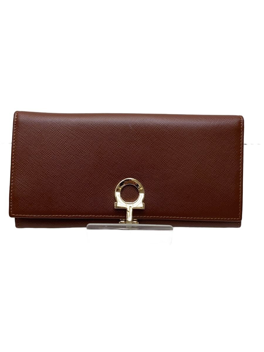 【中古】Salvatore Ferragamo◆長紙入れ/--/BRW/レディース【服飾雑貨他】