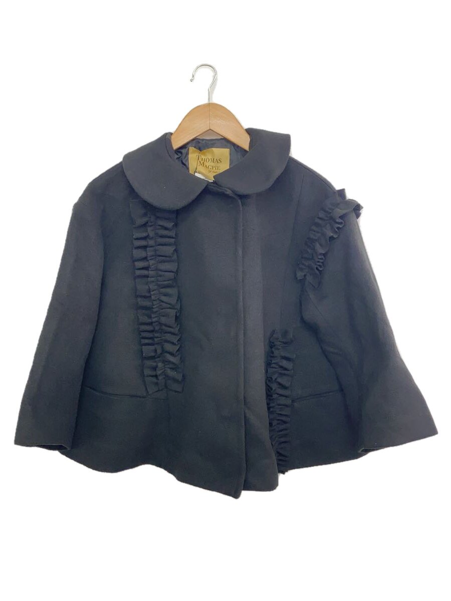 【中古】THOMAS MAGPIE◆厚地の外套/38/ポリエステル/BLK/2243203【レディースお召しもの】