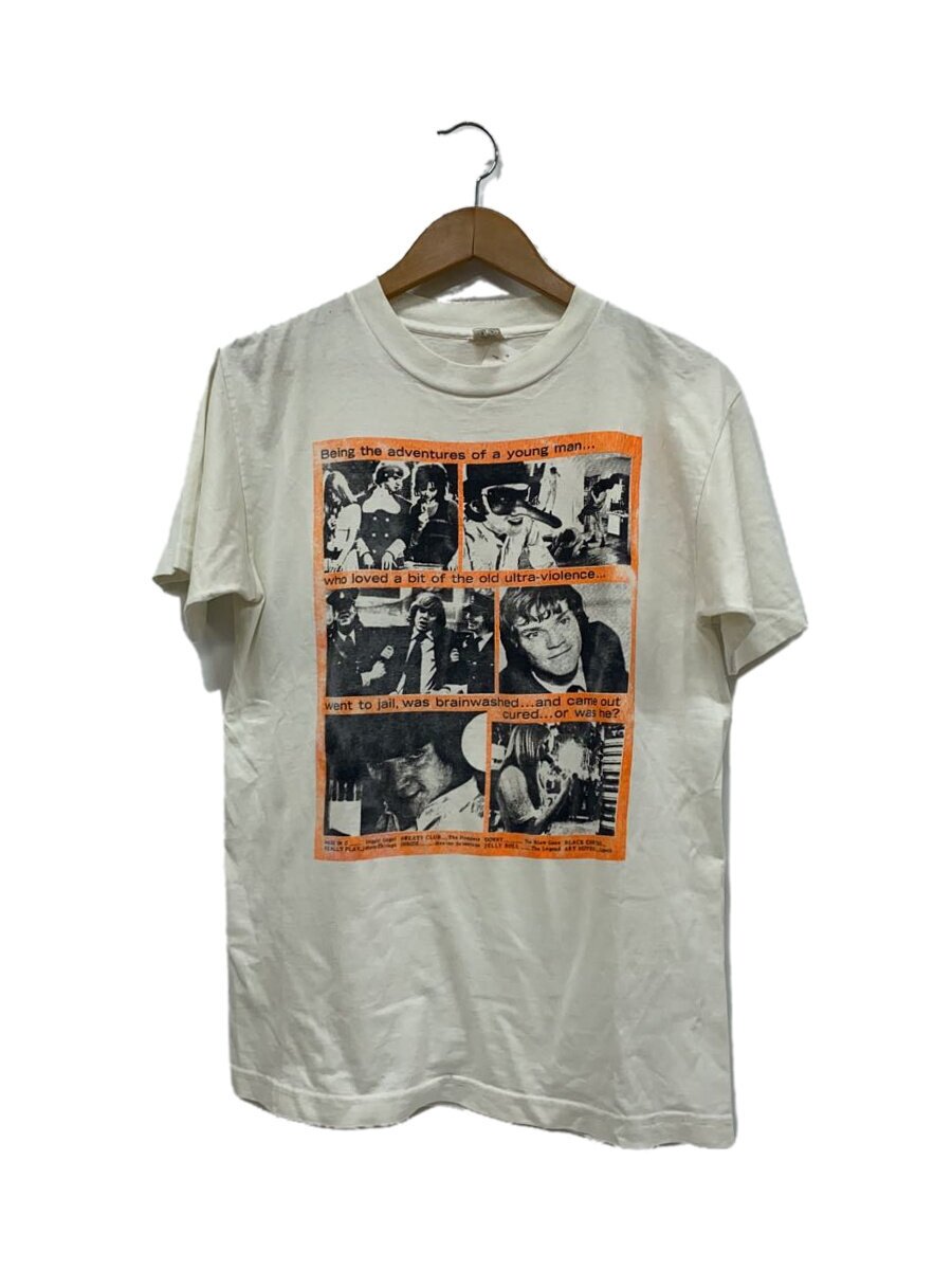 【中古】プルオーバー/90S/時辰儀小細工のオレンジ色/モスキーヘッド/綿織物/WHT/刷り上げる【メンズウェア】