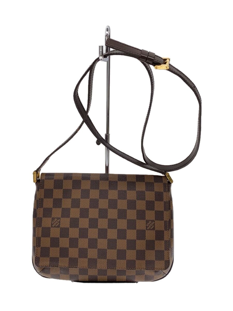 【中古】LOUIS VUITTON◆ミュゼット・タンゴ_ダミエ・エベヌ_ロング肩先_BRW/PVC/BRW【御徒面子】