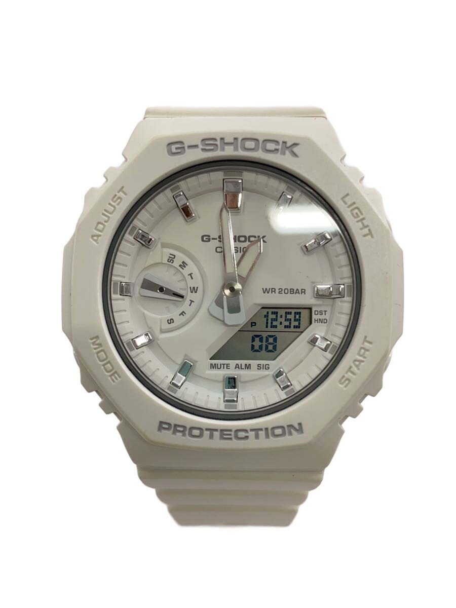 【中古】CASIO◆ウオッチ/アナログ/WHT/WHT/SS/GMA-S2100【服飾雑貨他】