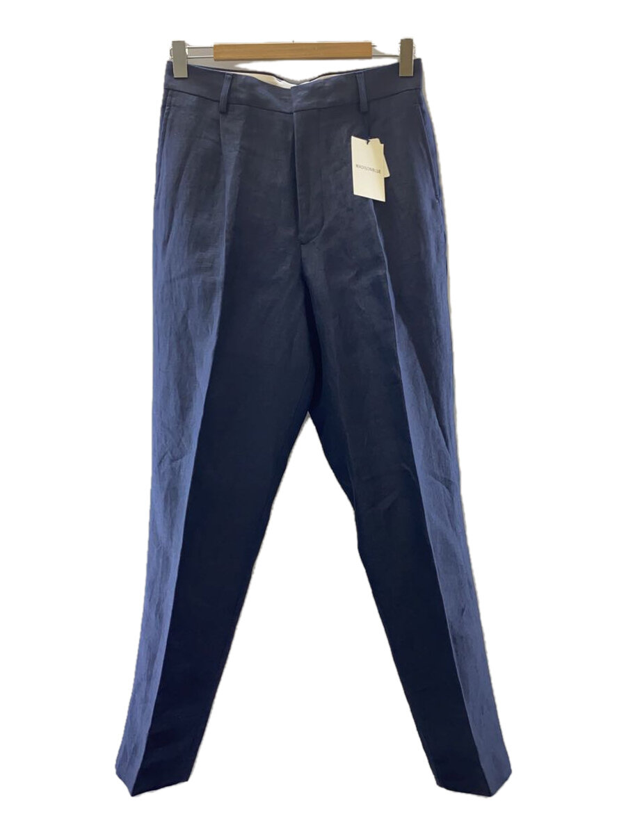 【中古】MADISONBLUE◆H W TUCK TAPERD PT LINEN TWILL MNS/4/リネン/NVY/MB201-3049/? NULL ?【レディース御召しもの】