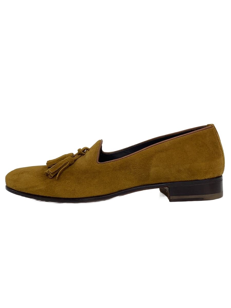 【中古】FERRANTE◆タッセルローファー/US7.5/CML/スウェード【シューズ】