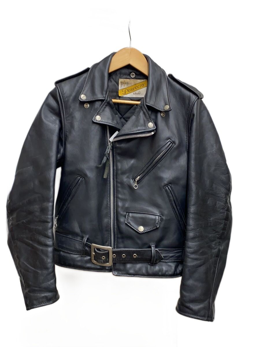 【中古】Schott◆ダブルライダースジャケット/34/レザー/BLK【メンズウェア】｜2ｎｄ STREET 店