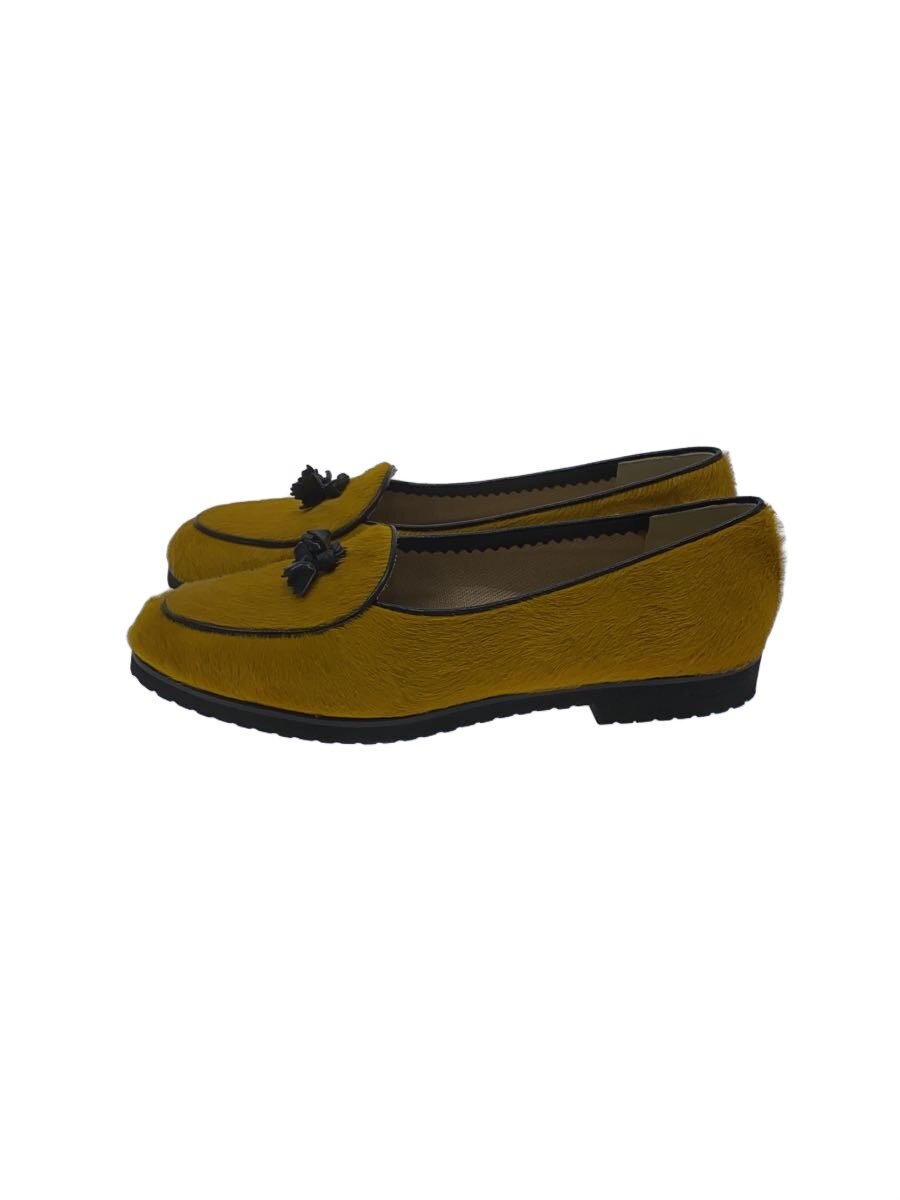 【中古】BOTTEGA VENETA◆木目細かパンプス/--/YLW/ハラコ//【シューズ】