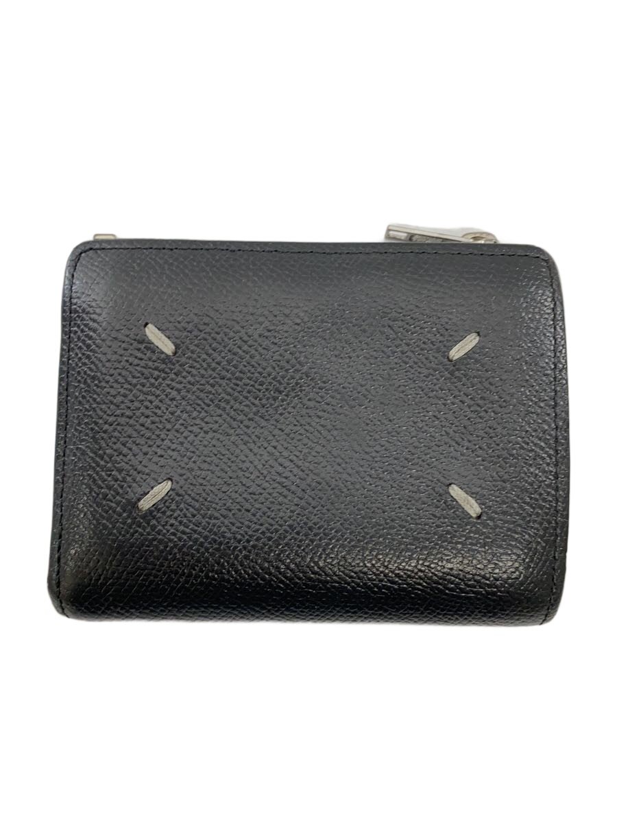 【中古】Maison Margiela◆3つ折り金入れ/なめし革/BLK/無地/メンズ【服飾雑貨他】