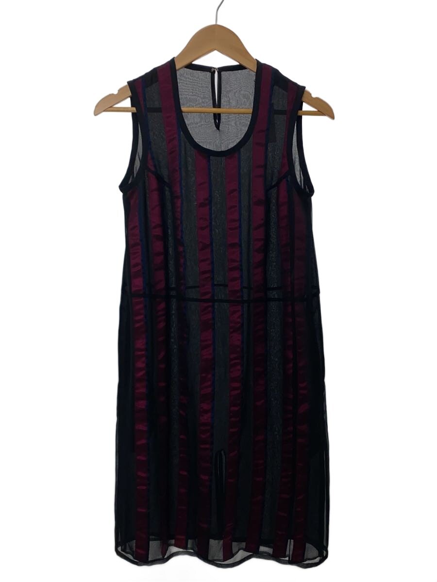 【中古】tricot COMME des GARCONS◆AD2011/ノースリーブ衣装/S/ポリエステル/BLK/縞模様/TI-O001//【レディースお召しもの】