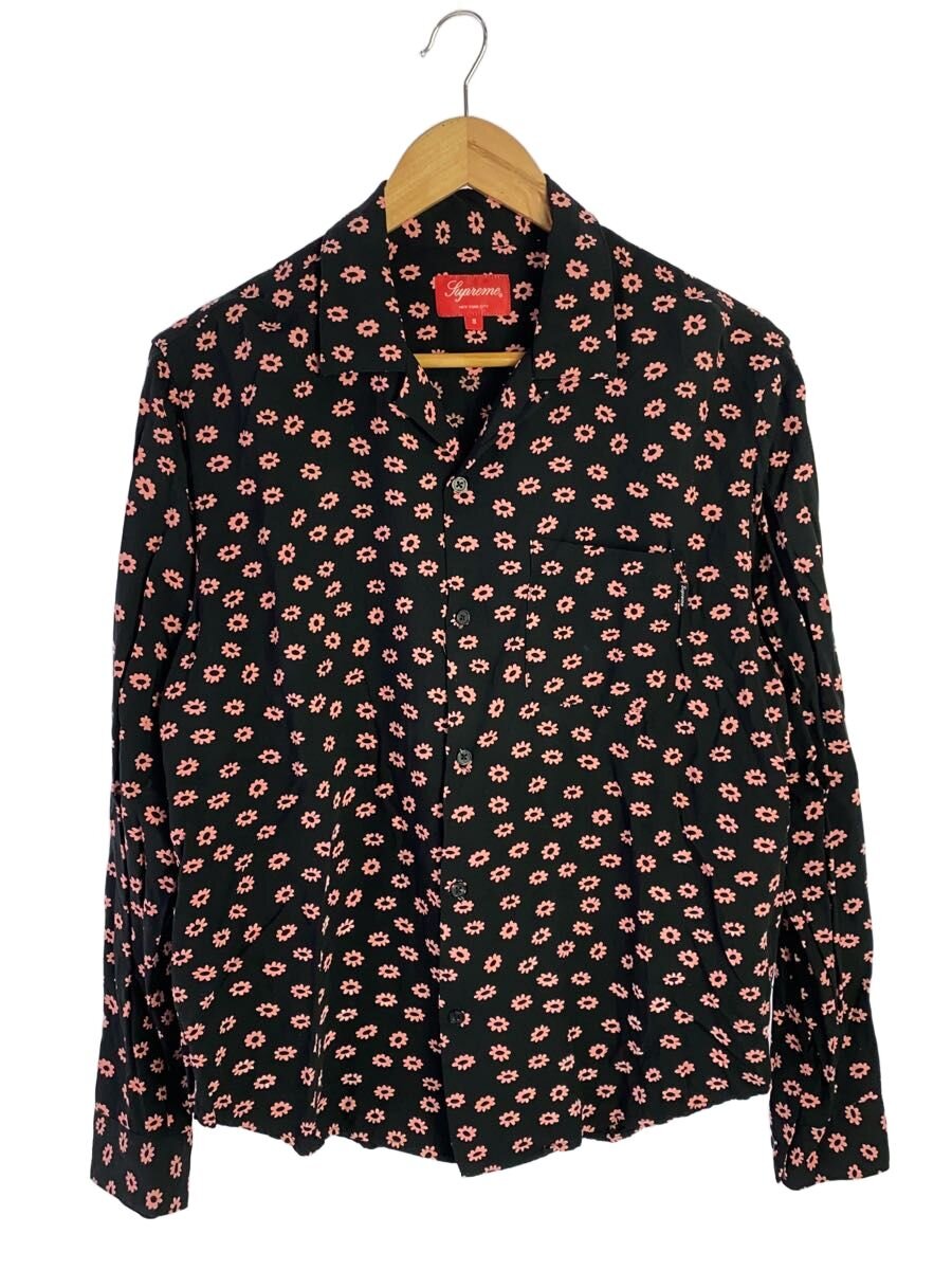 【中古】Supreme◆長袖プルオーバー/S/綿織物/BLK/花柄//【メンズウェア】