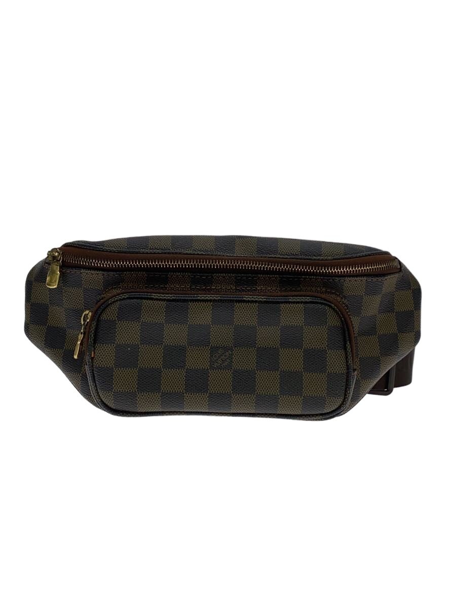 【中古】LOUIS VUITTON◆バムバッグ・メルヴィール_ダミエ・エベヌ/PVC/BRW【御徒面子】