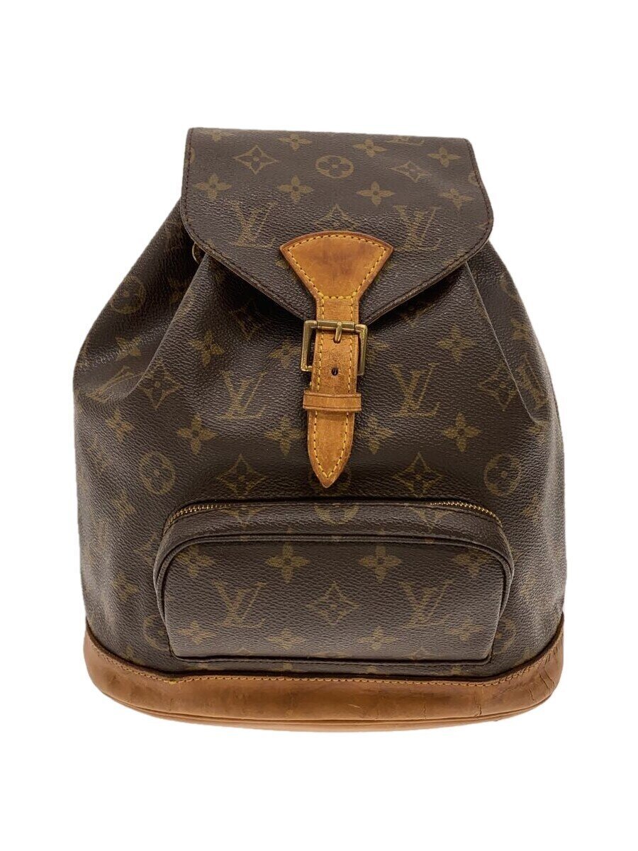 【中古】LOUIS VUITTON◆モン掏摸MM_モノグラム・帆布/PVC/BRW【御徒面子】