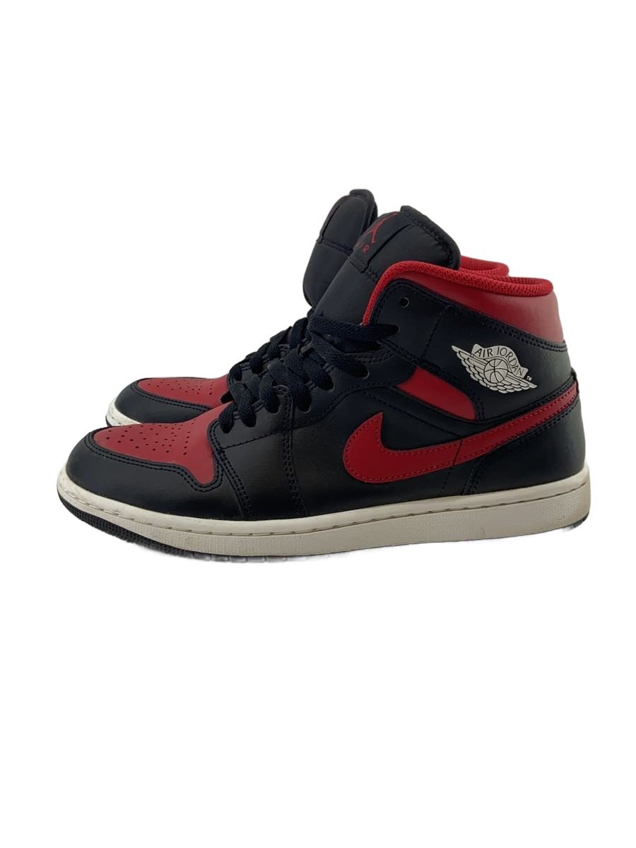 【中古】NIKE◆AIR JORDAN 1 MID_大気圏 ジョーダン 1 ミッド/26.5糎/BLK【シューズ】