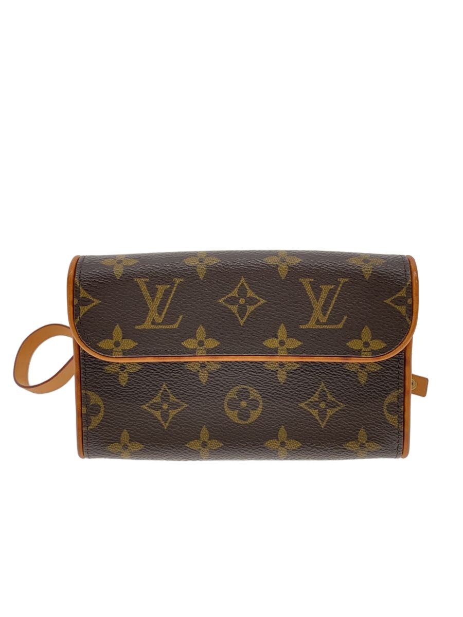 【中古】LOUIS VUITTON◆ポシェット・フロランティーヌ_モノグラム・帆布/PVC/BRW/総柄【御徒面子】