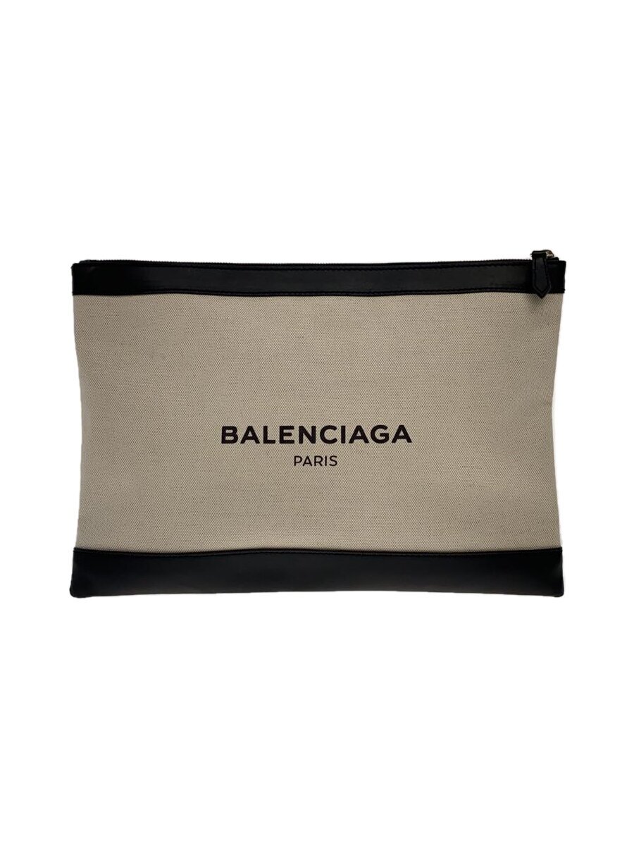 【中古】BALENCIAGA◆ネイビークリップ/クラッチペダル御徒面子/--/WHT【御徒面子】