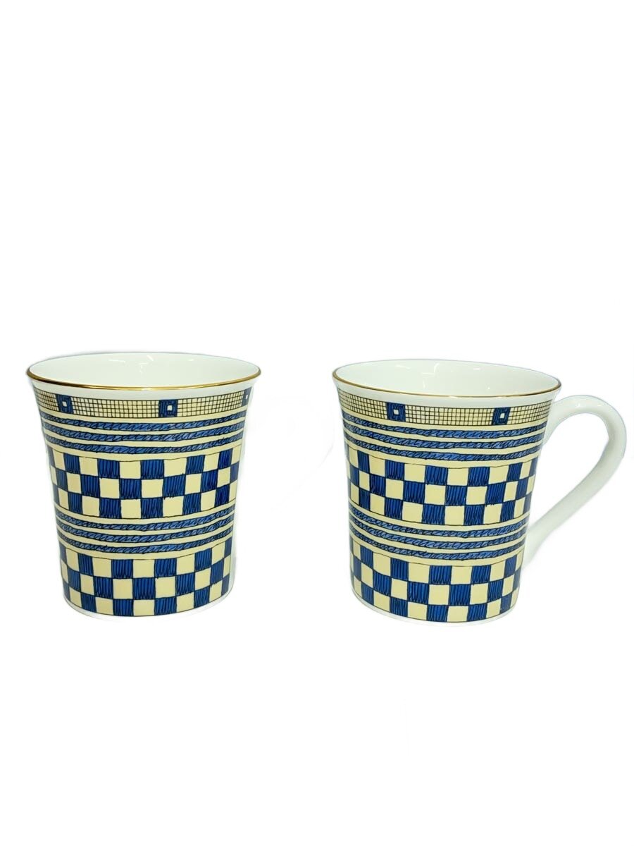 【中古】WEDGWOOD◆SAMURAI/BONE CHINA/ペアマグ/2点セット/NVY【キッチン用品】