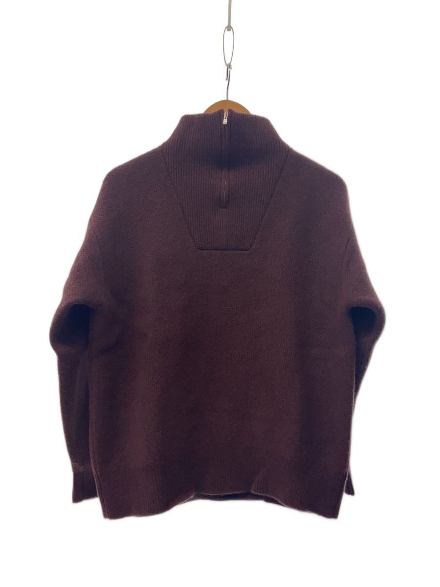 【中古】THE NERDYS◆レディース/Half Zip Drivers Knit Sweater Bordeaux/BRD/無地【メンズウェア】