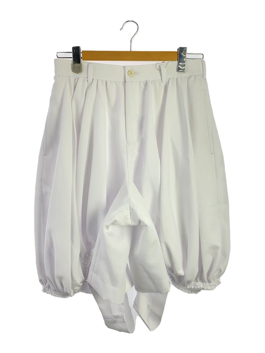 【中古】COMME des GARCONS HOMME PLUS◆AD2024/軽気球風うつり変わりサルエルショートパンツ/遊撃手ズボン下/XS/ポリエステル/WHT/PN-P0【メンズウェア】