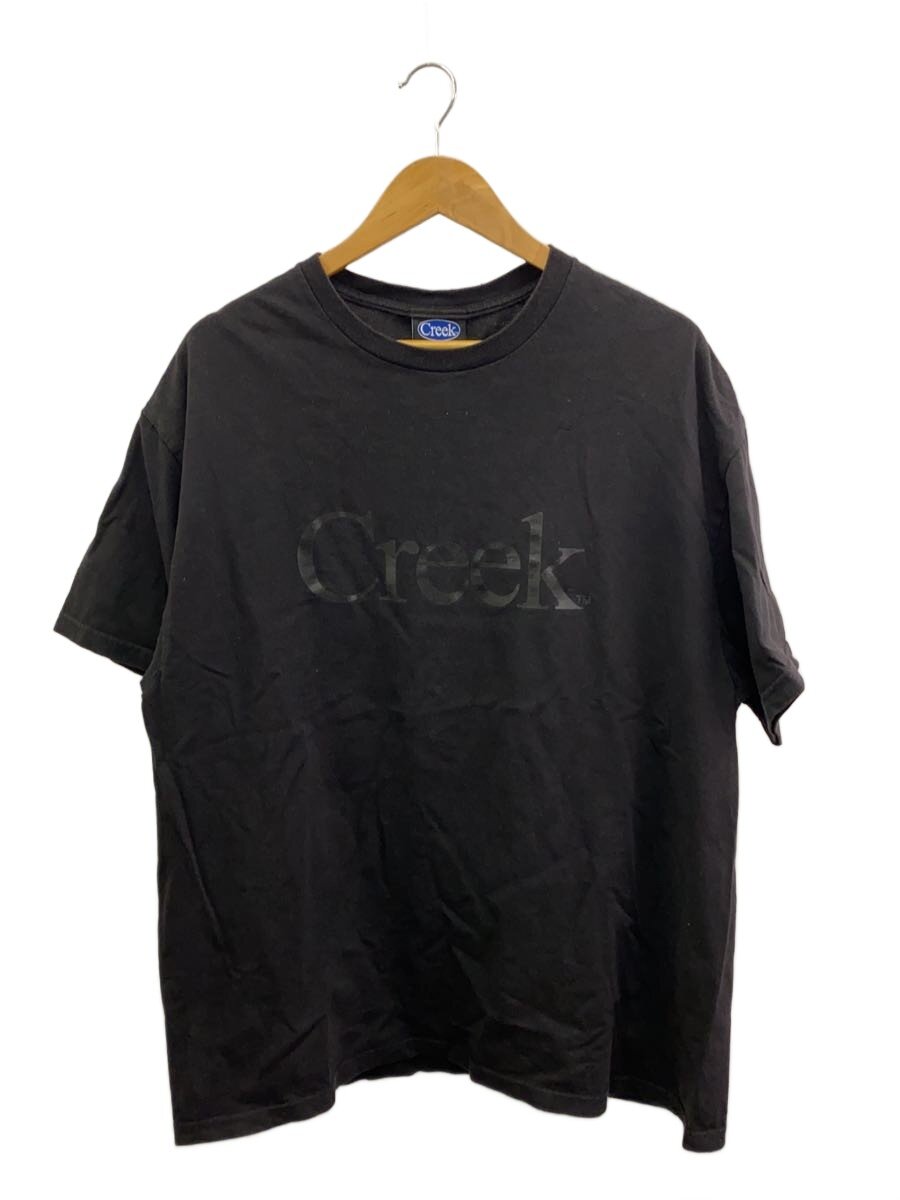 【中古】Creek◆プルオーバー/XL/綿織物/BLK/無地【メンズウェア】