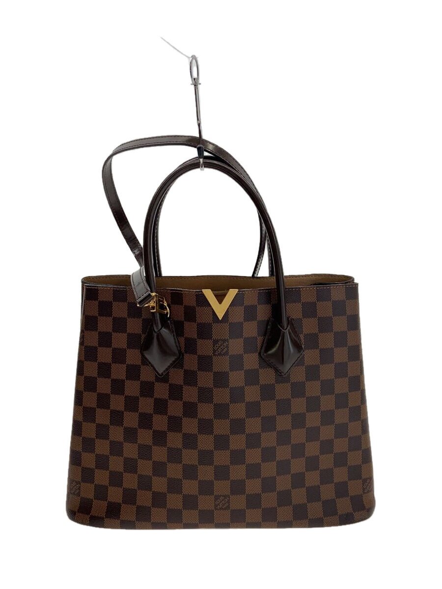 【中古】LOUIS VUITTON◆ケンジントン_ダミエ・エベヌ/PVC/BRW【御徒面子】