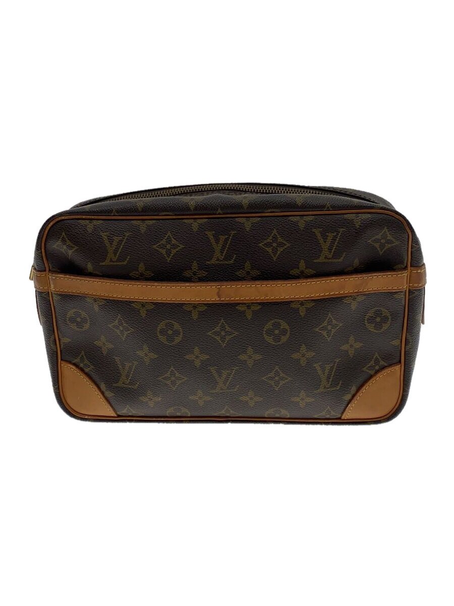 【中古】LOUIS VUITTON◆コンピエーニュ28_モノグラム・帆布_BRW/PVC/BRW【御徒面子】