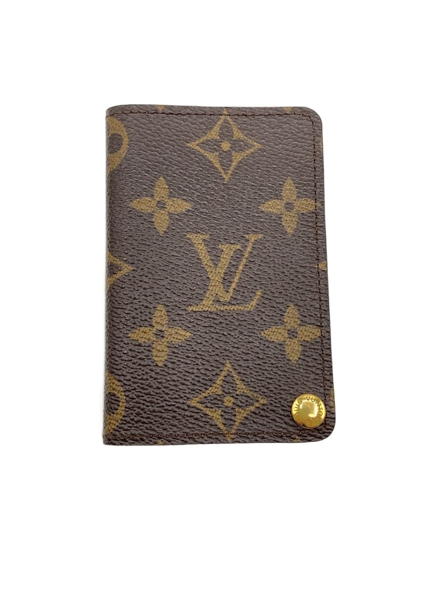 【中古】LOUIS VUITTON◆ポルト・カルト・クレディ・プレッシオン_モノグラム・帆布/--/BRW/レディース【服飾雑貨他】